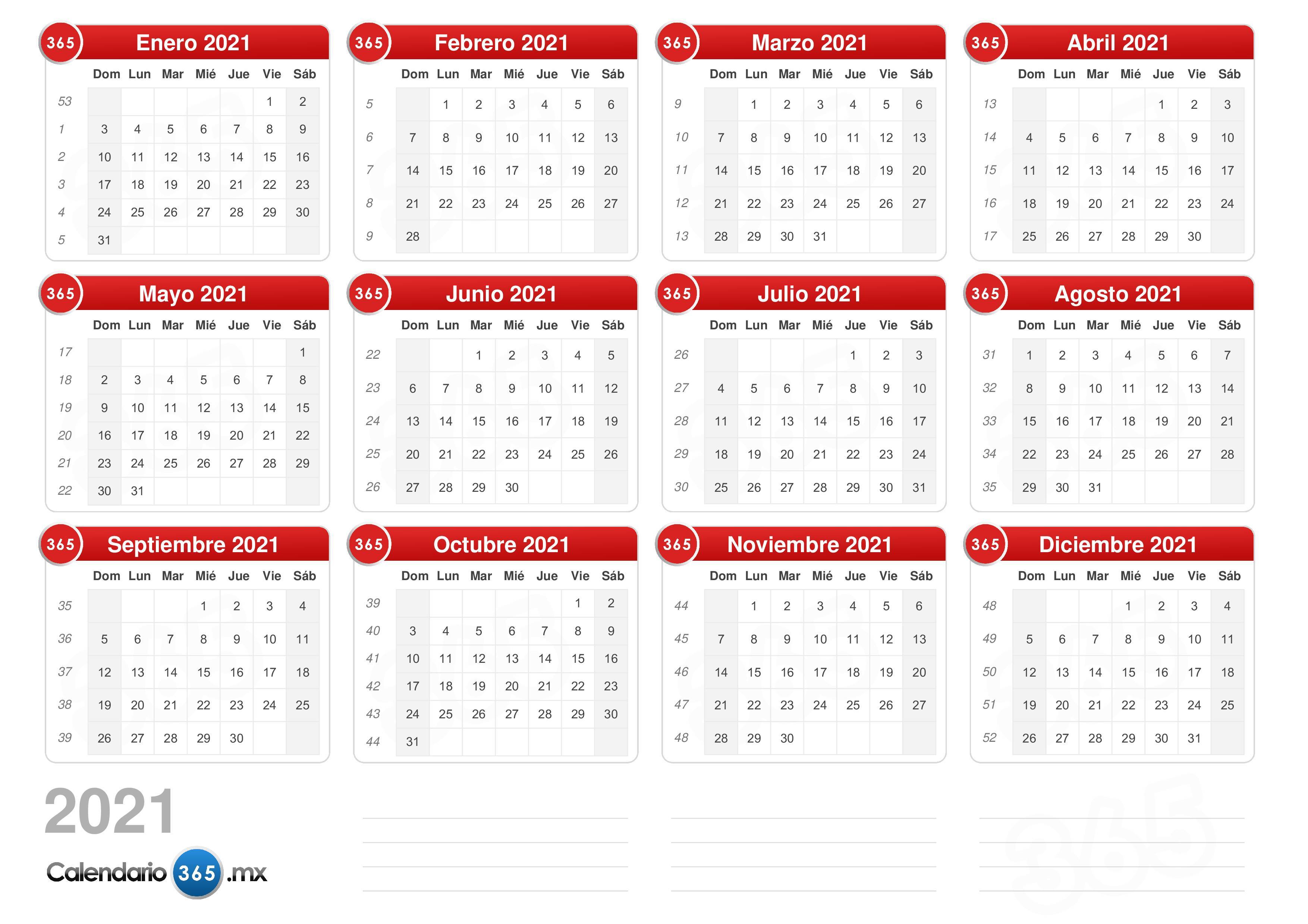 Calendario 2021